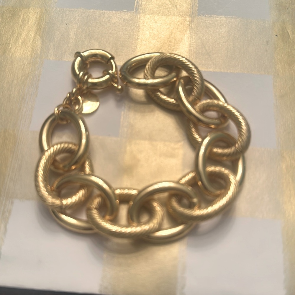 Loren Hope chunky gold chain link bracelet
